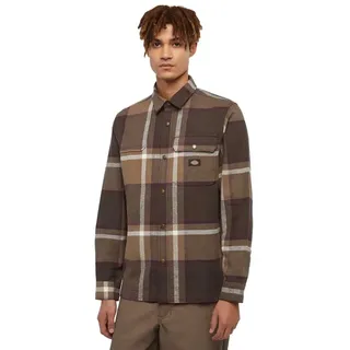 Dickies Nimmons Langarmhemd - Dark Brown - S