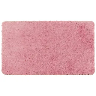WENKO 22330100 Hochflor Badteppich, Polyester, Blush rosa, 120 x 70 x 0,5 cm