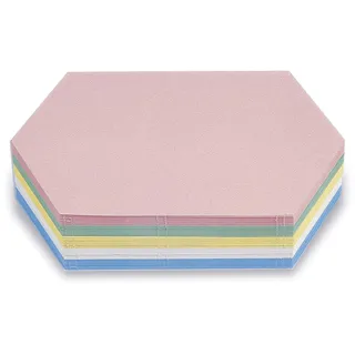 Magnetoplan Moderationskarten, Königswabe | BxH 297x165 mm | 500 Stück | Kommunikationskarten in 5 Pastellfarben | Für Meetings und Präsentationen | FSC-zertifiziert