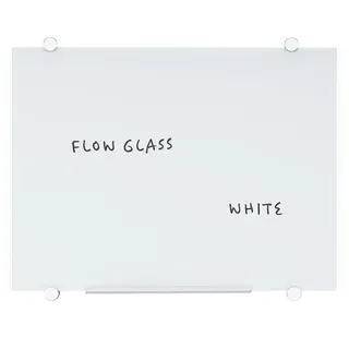 Bi-Office Whiteboard aus Glas, trocken abwischbar, nicht magnetisch, Farbe Weiß, 60 x 45 cm