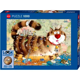 HEYE Puzzle »At the Cat / Look Closely!« Made in Germany, bunt