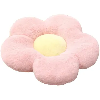 YILANLAN Niedliches Blumenkissen, Plüsch-Bodenkissen, lässig, bequem, Büro, Wohnzimmer, Bettdekoration, Kissen, einfache Raumdekoration (50 cm, Rosa)