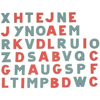 Smoby - 48 Magnetbuchstaben - Großbuchstaben zur Nutzung Tafeln, bestehend aus Roten und Türkisen Buchstaben, für Kinder ab 3 Jahren