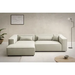 LeGer Home by Lena Gercke Ecksofa »PIARA XXL, Big-Sofa, Cord, Leinenoptik o. Strukturstoff, L-Form« wahlweise Ottomane rechts/links, Kedernaht, extra tiefe Sitzfläche,