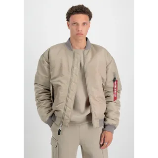 Bomberjacke ALPHA INDUSTRIES "MA-1 CS", Herren, Gr. S, beige (vintage sand), Obermaterial: 100% Nylon. Futter: 100% Nylon. Füllung: 100% Polyester, Jacken Bomberjacke
