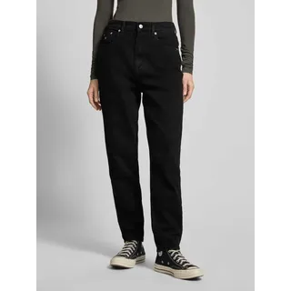 Tommy Hilfiger Ai4185 Mom Tapered Fit Hochtaillierte Jeans Denim Black 30 32