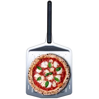 Ooni perforierte Pizzaschaufel 30 cm – Aluminium-Pizzaschieber mit langem Griff – Pizzaschaufel zum Schieben, Wenden und Herausnehmen von Pizzen Zubehör