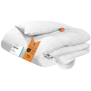 sleepling warme Daunendecke 135 x 200 cm, 90% Daunen 10% Federn, Steppbett, sleepling - weiß