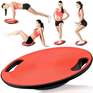 Retoo Balance Board Wackelbrett mit Griffen Gleichgewichtstrainer Ø 40 cm max. 150 KG Fitness Balance Pad Therapiekreisel Stärkung Koordination Stabilitätstraining Plattform Koordinationstraining