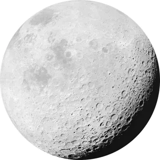 KOMAR DOT runde und selbstklebende Vlies Fototapete - Ø Durchmesser 125 cm - 1 Stück - Mond, Tapete, Dekoration, Wandtapete, Wandbild, Wandbelag, Designtapete - D1-020