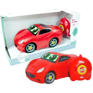 Tachan - Rotes RC Rennauto, Bedienung mit Fernbedienung, einfach mit 2 Tasten, weiches und buntes Material, sicher für Kinder, Mein erstes Auto Funksteuerung