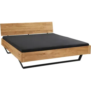 Linea Natura Balkenbett , Wildeiche , Metall , Wildeiche , massiv , 200x220 cm , in verschiedenen Größen erhältlich , Schlafzimmer, Betten, Einzel- & Doppelbetten