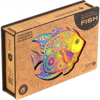 UNIDRAGON Shining Fish 23 x 18 cm 106 Teile Holz-Puzzle