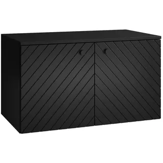 Badplaats Waschtischunterschrank Orlando - 80 x 44 x 46 cm - Schwarz - Badmöbel, - Waschbeckenunterschrank - Schwarz