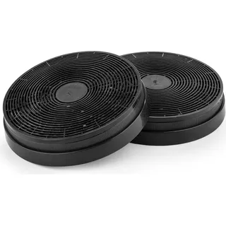 Klarstein Aktivkohlefilter für Dunstabzugshauben (Ersatzteil, 2 Filter, 17,5 cm Durchmesser) schwarz - Schwarz