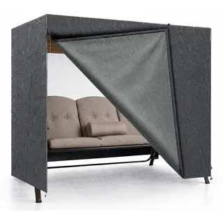 Abdeckung Hollywoodschaukel, für 2,3,4-Sitzer, wasserfest & Winddicht & UV-Schutz Schutzhülle - reißfeste Plane Gartenschaukel - 210x150x150cm - Schwarz