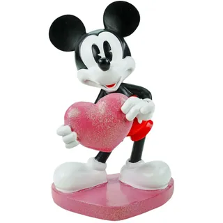 Mickey Mouse Gartenfigur in Love Offiziell Disney lizenzierte Dekofigur 20x13 cm - Wetterfeste Disney Gartendeko aus Polyresin für Garten, Balkon, Terrasse & Wohnzimmer - Geschenkidee