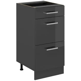 Vicco Schubladenschrank R-Line 40 x 81,6 x 46 cm Anthrazit Hochglanz