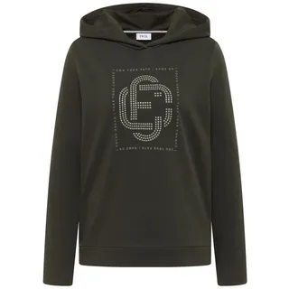Cecil Hoodie mit Schmucksteinen Khaki 42