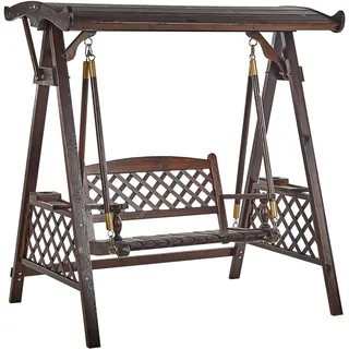 Beliani Senarica Dunkelbraun 2-Sitzer