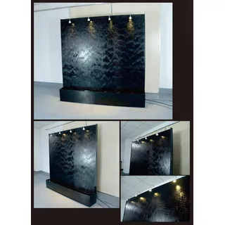 Wandpaneel LED Wasserwand Wasser Wände Wasser Blasen Wand Waterwall 200x200cm - Schwarz