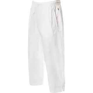Jerseyhose TRIGEMA "TRIGEMA 3/4 Freizeithose aus Baumwolle", Herren, Gr. L, Normalgrößen, weiß, Web, 100% Baumwolle, Basic, Hosen Jerseyhose