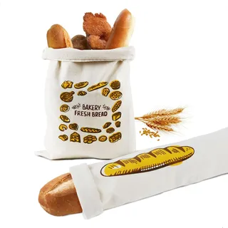 fuxunamz Brotkorb Stoff, 2 Stück Brötchenkorb, Einzugsgeschenke Wohnung Neues Zuhause Geschenk, Brotkörbchen mit Kordelzug zur Brotaufbewahrung, Umzug Oder Auszug Brötchenkorb