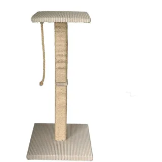 Kratzbaum , Beige , Textil, Holzwerkstoff , 45x77x45 cm , Freizeit & Co, Tierbedarf, Tierzubehör
