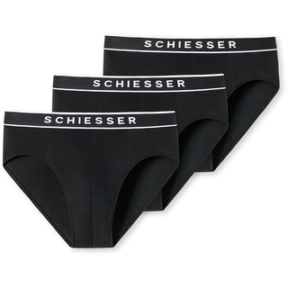 SCHIESSER 95/5 Rio-Slip Organic Cotton webgummibund schwarz S 3er Pack