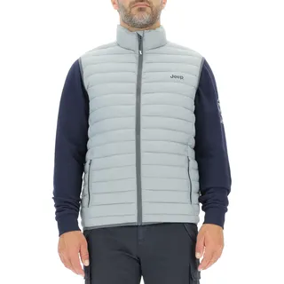 JEEP O102879-G229 J HERREN STEPP-WESTE mit Reißverschlusstaschen kleiner Aufdruck J23W Medium Grey S