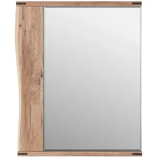 Garderobenspiegel in Eiche teilmassiv BESKO-55 mit Facettenschliff - Braun