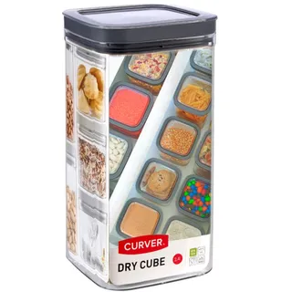 Curver Dry Cube Vorratsdose transparent/dunkelgrau 2,3 l