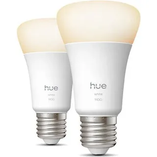LED Lampe, 2er Pack, Philips Hue, Warmweiß, 2700K, E27, 9,5W, 1100 Lumen, A60
