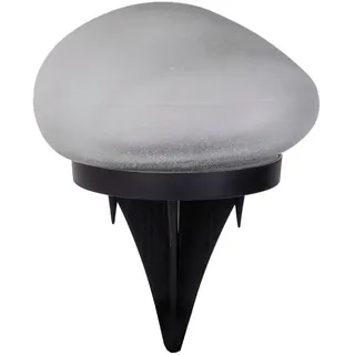 NÄVE 2er-Set: LED-Solar-Gartenspieße "Guri" in weiß Kunststoff Glas B/H/T: ca. 14x8,5x12 cm - weiß