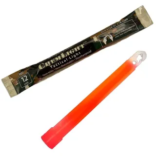 Cyalume ChemLight Military Grade Chemical Light Sticks, Red, 6 Long, 12 Hour Duration (Pack of 10) by Cyalume