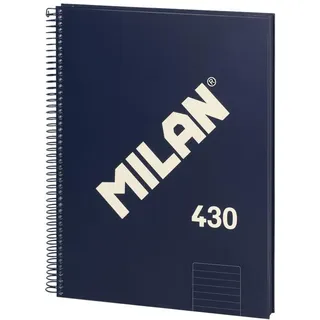 MILAN® A4 Hardcover, liniertes Papier, liniert, 80 Blatt, Serie 1918, blau