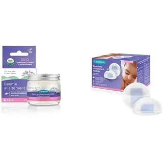 Lansinoh BIO Brustwarzensalbe, 60 ml & Stilleinlagen Blue Lock, 100 Stück - saugfähiger Kern, komfortabel & auslaufsicher