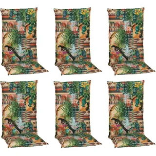 Beo Sitzauflage Hochlehner Texas 6er Set mit Dschungel Design