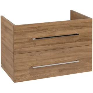 Villeroy & Boch Avento Waschtischunterschrank, 2 Auszüge, 780x514x484mm, Griff chrom Glanz, A89100RH, Farbe: Kansas Oak