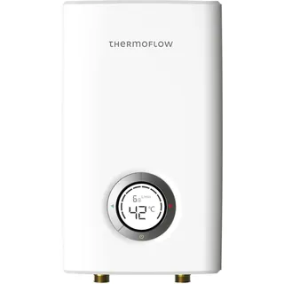 thermoflow Elex 10 kW Durchlauferhitzer 230 V druckfest | Warmwasserbereiter bis 55 °C | G 1/2“ Anschluss | 5,6 L / min | Durchlauferhitzer für Küchenspüle, Waschtisch oder Bad