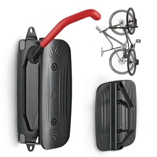 Mimoke Schwenkbare Fahrrad Wandhalterung Vertikaler Fahrradständer - Fahrradhalterung wand für die Garage - MTB & Rennrad (Rot 1Packung)