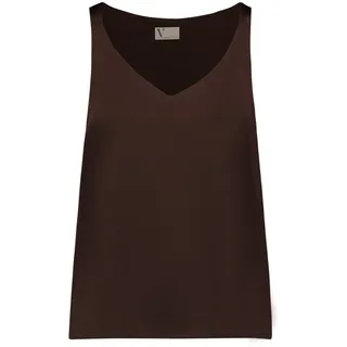 Satinbluse VERA MONT "Satin-Bluse mit V-Ausschnitt", Damen, Gr. 46, braun (rostbraun), Obermaterial: 100% Polyester PES., Blusen Satinbluse