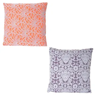 MCW Deko-Kissen Barock + Blumen Multicolor 2er-Set , Textil , 40x40x12 cm , Heimtextilien, Wohntextilien, Kissen, Zierkissen