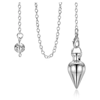 Jovivi Orakel Esoterik Kupfer Pendel mit Kette Radiästhesie Spitze Pendulum Healing Reiki Energietherapie Meditation Tensor