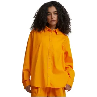 Urban Classics Linen Mixed Oversized Langarmhemd - Magic Mango - S