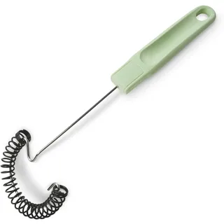 Fackelmann Ecolution Schneebesen – Spiralbesen klein aus Holzfasern, Bio-Kunststoff und Edelstahl – Ø 28 x 8 cm großer Rührbesen in Mintgrün/Steingrau