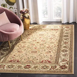 Safavieh Traditionell Teppich für Wohnzimmer, Esszimmer, Schlafzimmer - Lyndhurst Collection, Kurzer Flor, Beige und Elfenbein, 200 x 300 cm