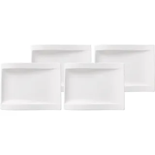 Villeroy & Boch Frühstücksteller NewWave 26 x 20 cm 4er Set weiß