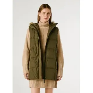 Pepe Jeans für Damen. PL4024335 Weste Sarah grün (L), Lässig, Polyester