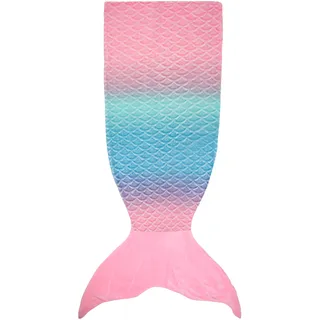 Catalonia Classy Meerjungfrau Decke, Flauschig Plüsch Fleece Meerjungfrauen Flosse Kuscheldecke, Meerjungfrau Geschenk für Mädchen, 114 x 41 cm, Rosa Schwanz